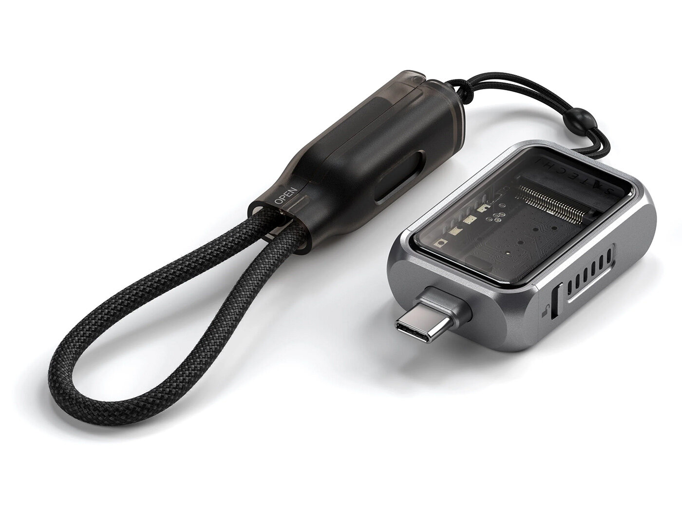 Внешний бокс Satechi Mini NVMe SSD USB4 Enclosure, M.2 2230, Серый ST-E2230M - фото №1