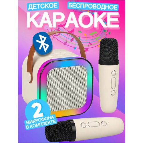 Колонка Ботя с караоке 2 микрофона беспроводная от аккумуляторов и электросети 990₽