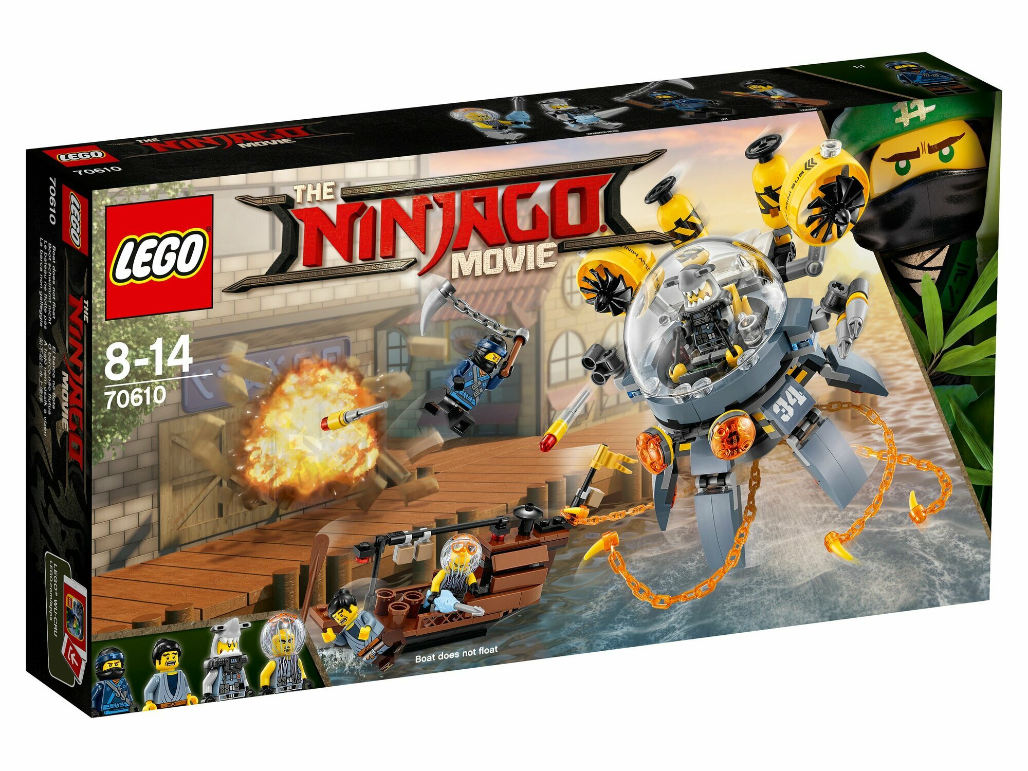 Конструктор LEGO Ninjago Movie 70610 Flying Jelly Sub (Летающая подводная лодка) 2017 год