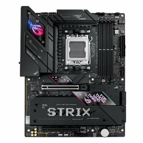 Asus Материнская плата ASUS ROG STRIX B850-E GAMING WIFI (Socket AM5, ATX, 4xDDR5 (256GB), DP/HDMI/USB4, 1xPCIe 5.0x16/1xPCIe 4.0x16, 1xLAN (5GbE), Wi-Fi 7, BT, 4xSATA 6Gb/s, 5xM.2, 2xType-C, 6xUSB 3.2, 4xUSB 2.0)