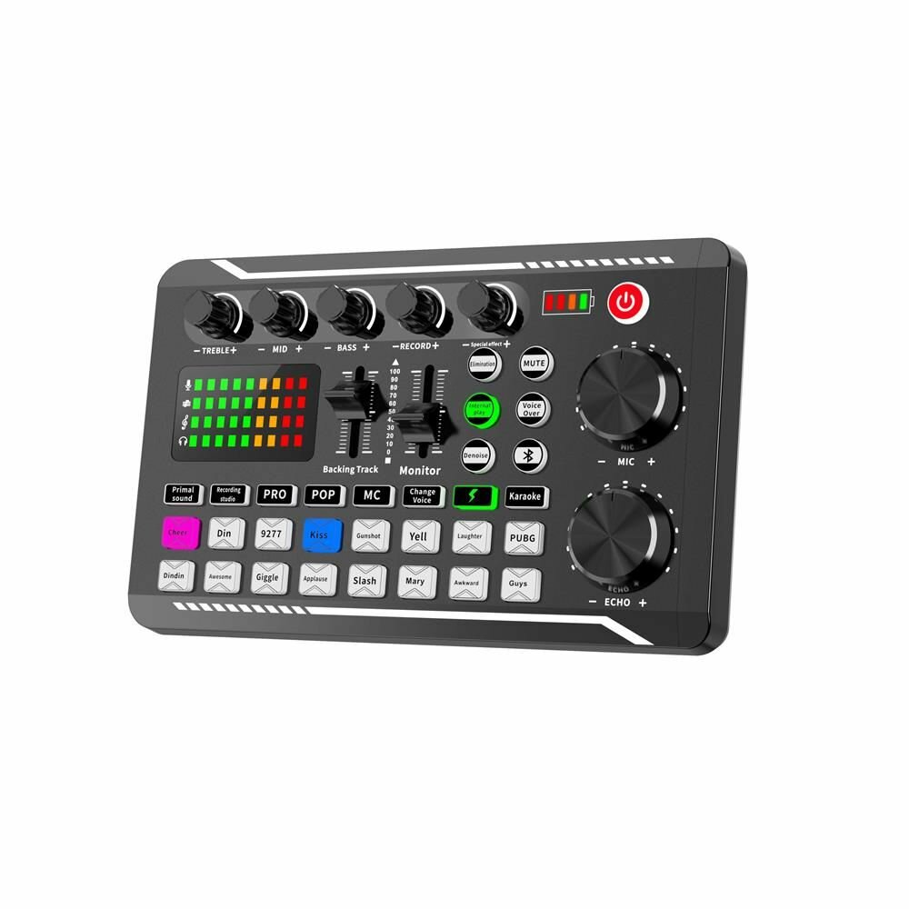 Живая звуковая карта и аудиоинтерфейс с эффектами DJ-микшера, изменитель голоса, совместимый с Bluetooth, микшер