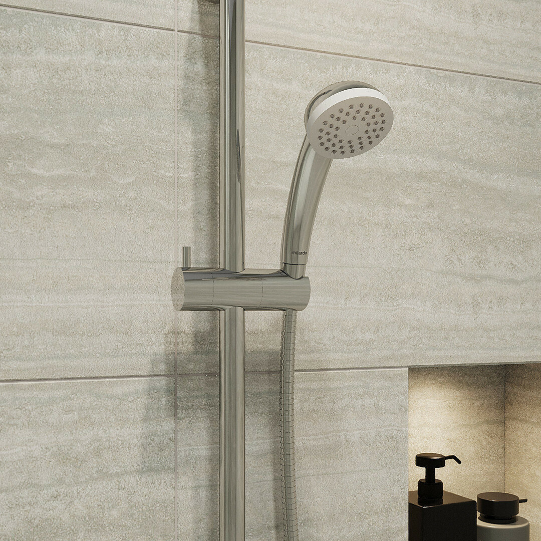 Лейка для душа Milardo Essential 1401F66M18 хром глянцевый 1 режим — фото 1