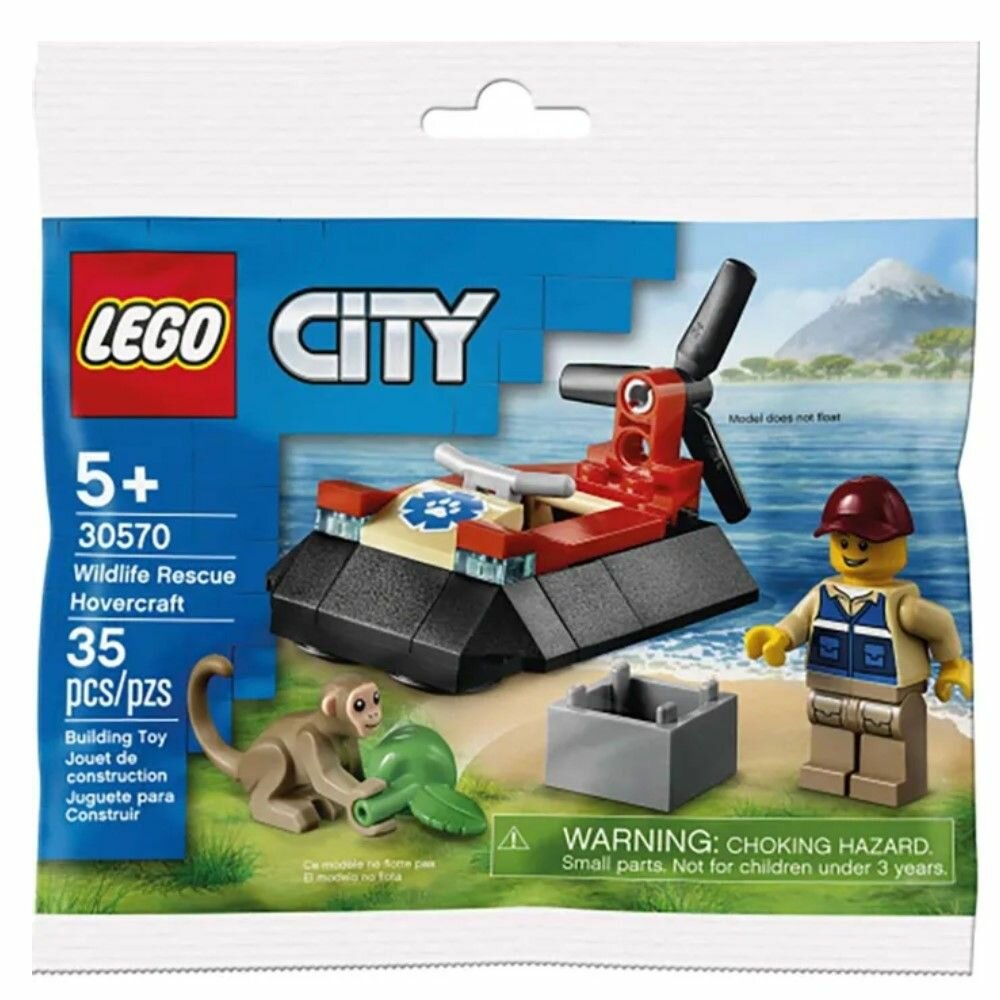 Конструктор LEGO 30570 City Wildlife Rescue Hovercraft Спасательное судно на воздушной подушке/ 35 деталей/ 5+