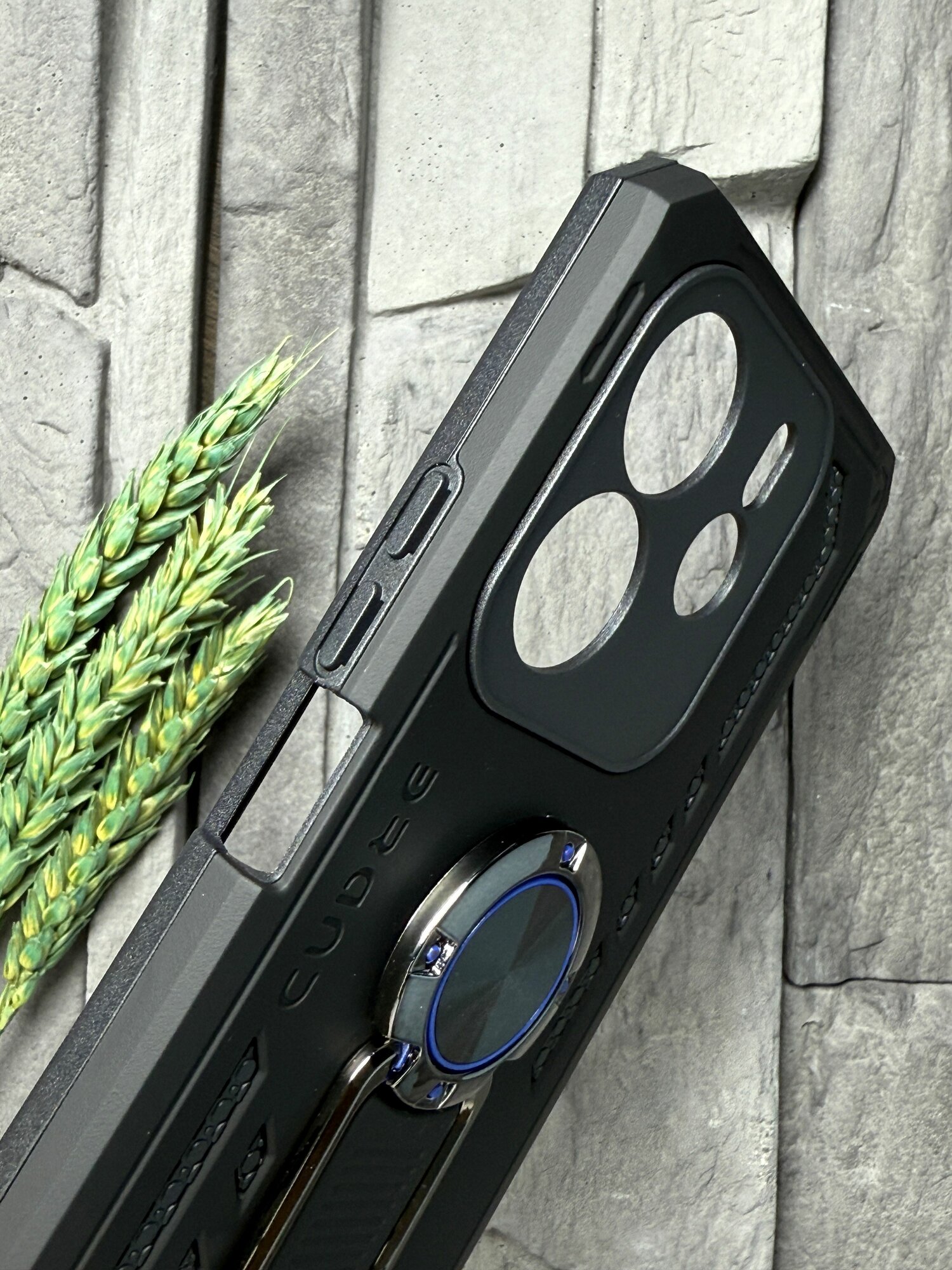 Защита Для Ноутбуков Xiaomi Чехол противоударный для Xiaomi Redmi Note 14 4G ( Сяоми Редми Ноут 14 4джи ) с функцией подставки, с кольцом-держателем, ударопрочный, усиленный, черный