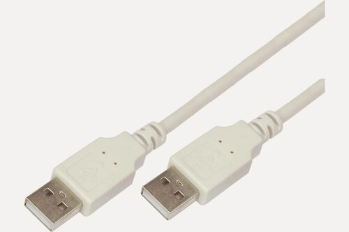 Изображение товара REXANT кабель USB A - USB A 3 м, серый, надёжный кабель для передачи данных