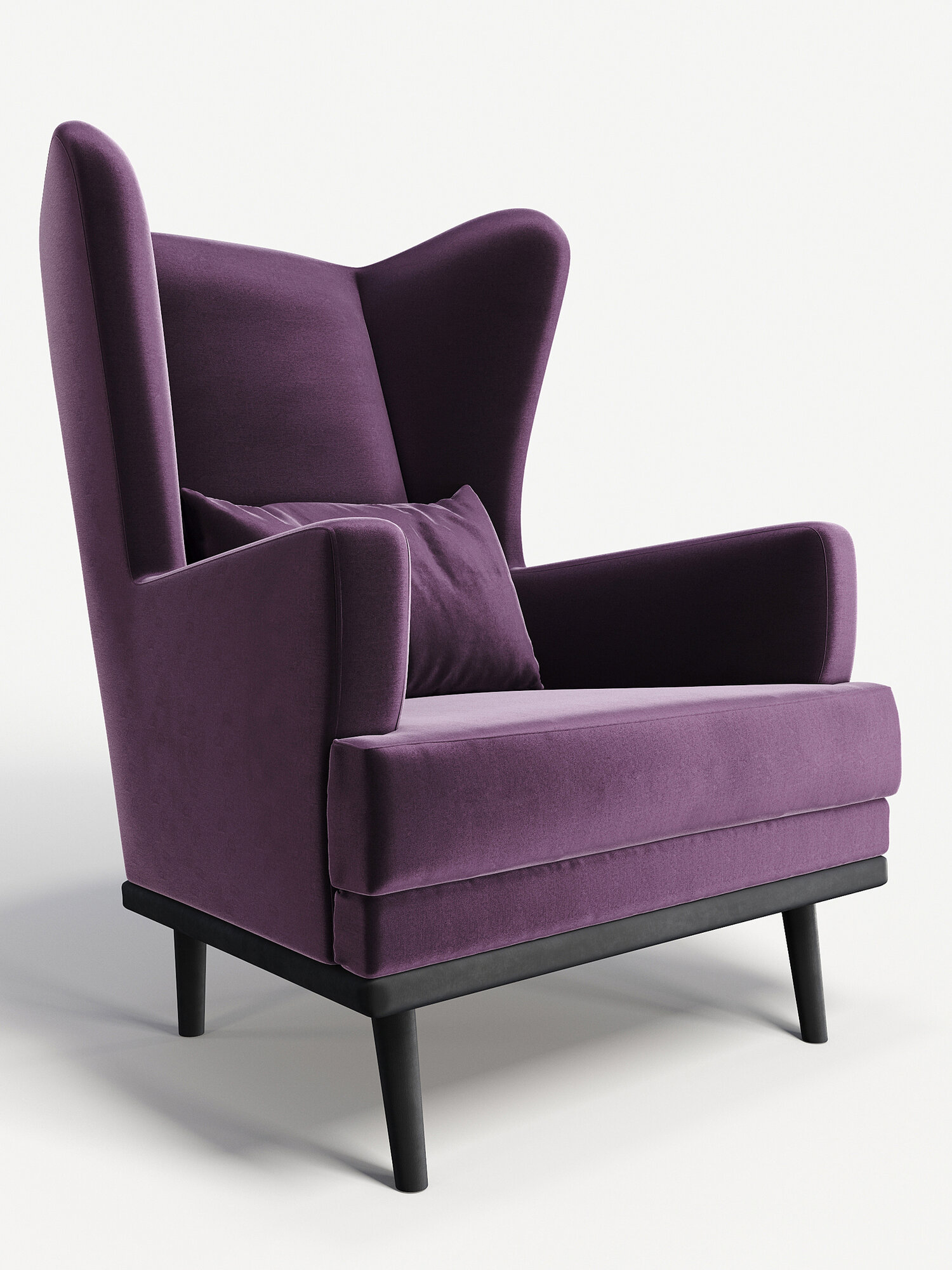 Кресло велюр Zara темно-фиолетовый violet 10 90х75х96 см мягкое для отдыха SAV