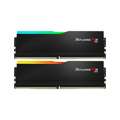Модуль памяти DDR5 96Gb 6400MHz G.Skill F5-6400J3239F48GX2-RM5 RK RIPJAWS M5 RGb 2x48Gb CL32 32-39-39-102 1.35V Black