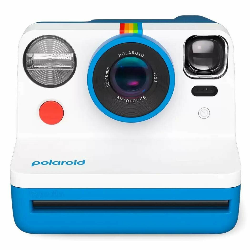 Polaroid Now Gen 2 — моментальная камера с автофокусом и стильным ретро-дизайном (сине-белый)