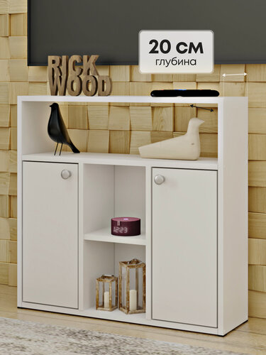 Изображение товара Тумба под ТВ, полка для телевизора, 70*71*20, цвет белый, Rick Wood