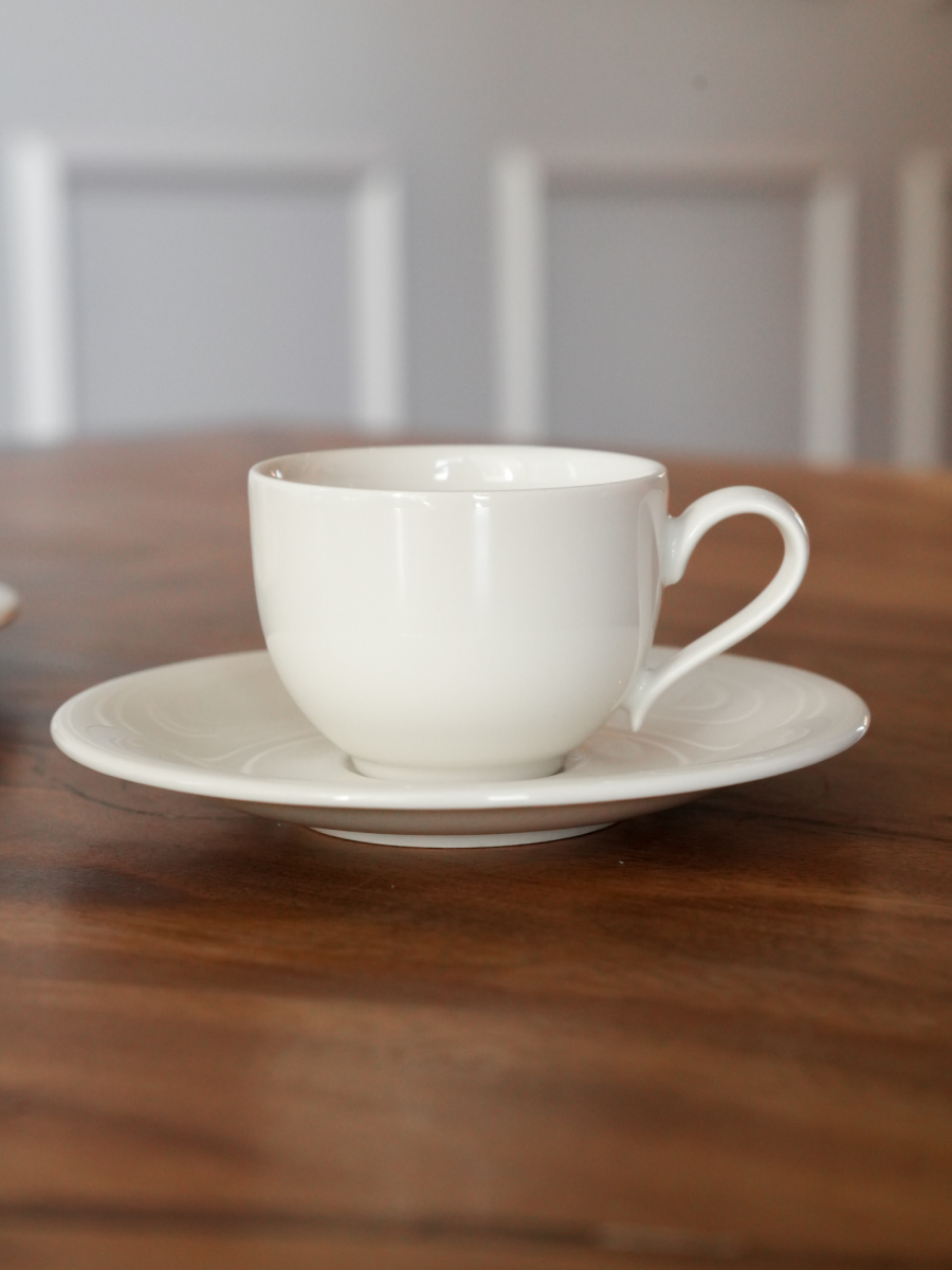 Набор на 2 персоны, 4 предмета, чашка с блюдцем, New Cottage Basic Espresso set, Villeroy & Boch, Премиум-Фарфор — фото 1