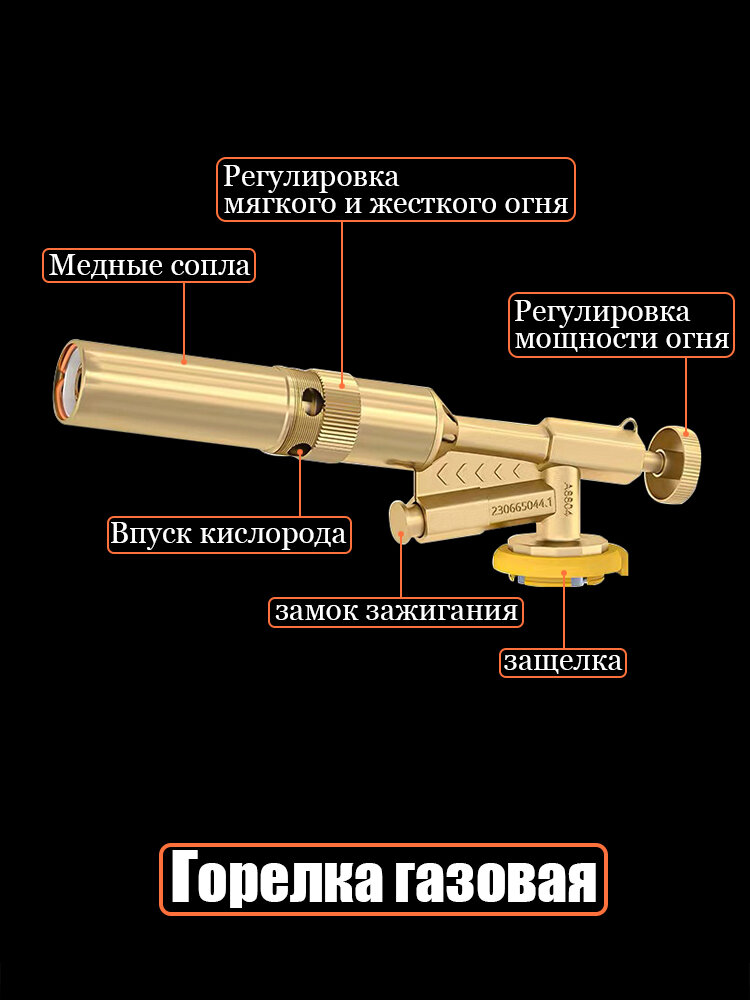 Газовая горелка с пьезоподжигом до 1300 гр, включается 1 нажатием ТОП КАЧЕСТВО — фото 1