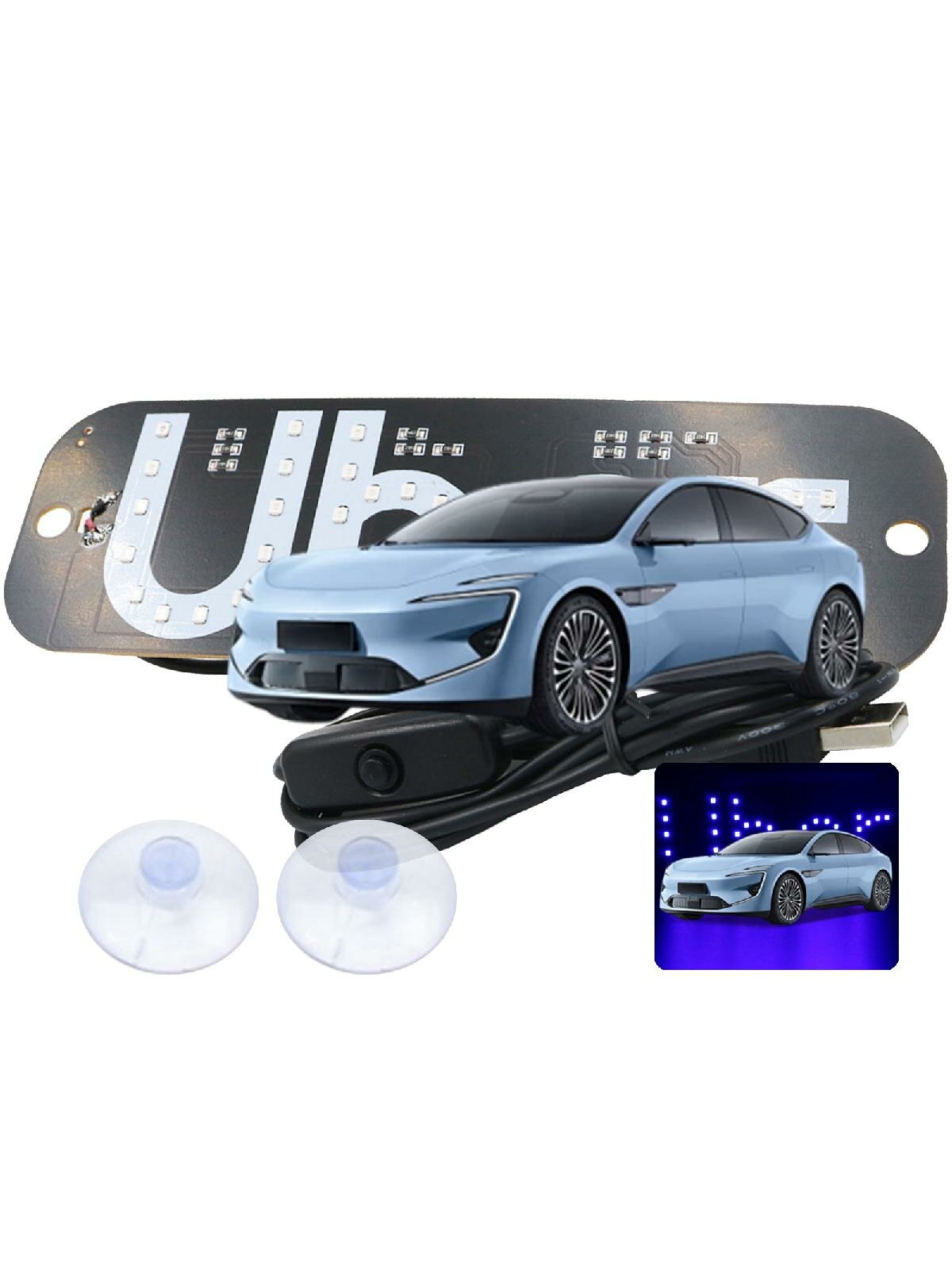 Eye Catching LED Light Signs for Car, Bright Car LED Indicators Lights LED Signs for Rain, Snow, Fog Visibilitys