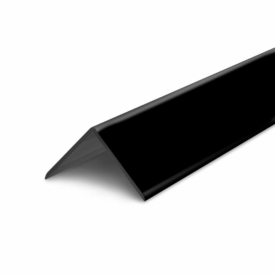 Уголок пластиковый 30х30 мм длина 27 м 5шт угол ПВХ для стен внешний Деконика черный