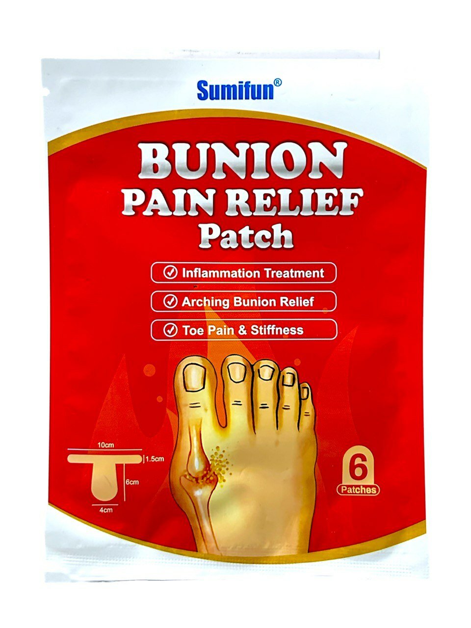 Китайский пластырь от косточек на ногах Bunion Pain Patch эффективное средство при подагре 6 патчей