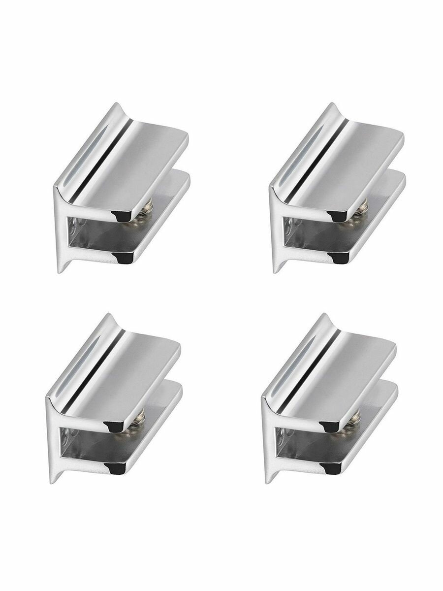 Стеклодержатель (стекло до 7 мм) EDSON хром (комплект 4 шт.)