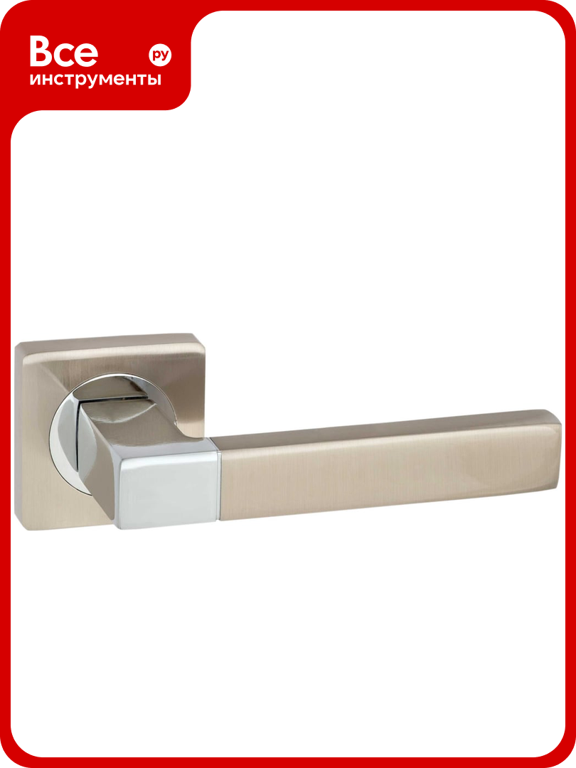 Ручка на раздельном основании VETTORE r06.081 sn/cp сатин/хром 20251