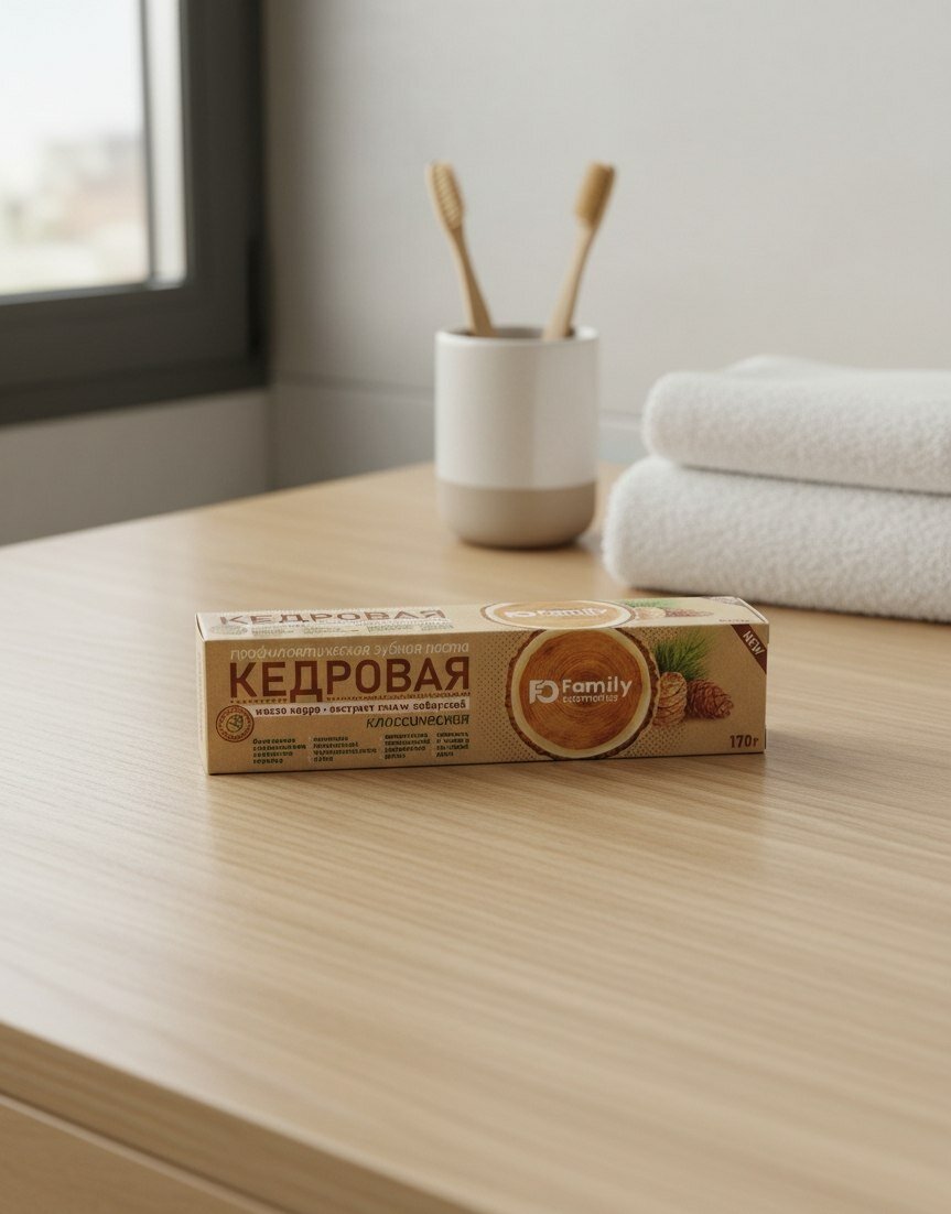 Кедровая зубная паста Family классическая 170 Грамм натуральный продукт