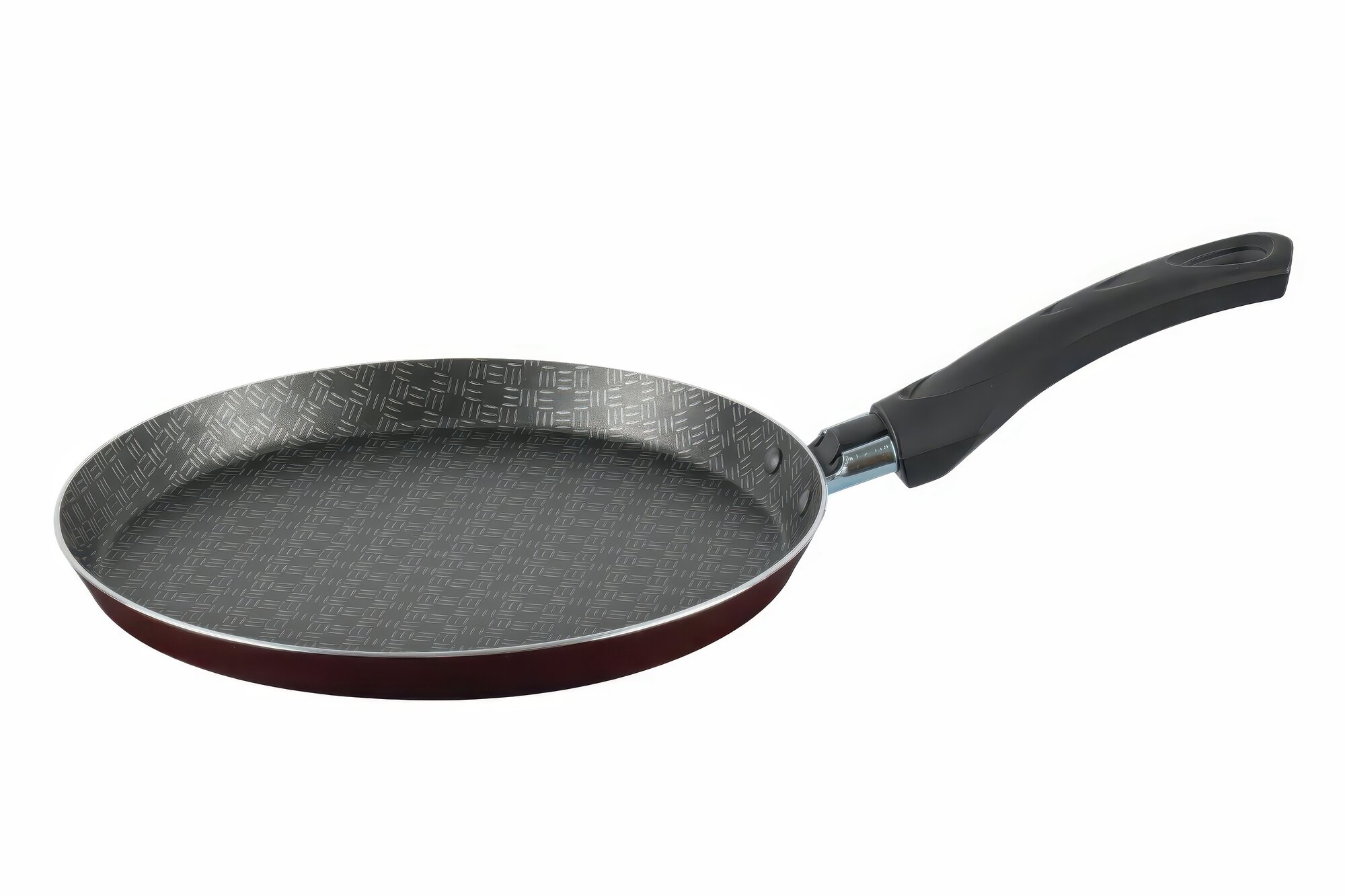 Сковорода Kalitva Кружево, для блинов, антипригарная, 22 см, черная, штампованный алюминий