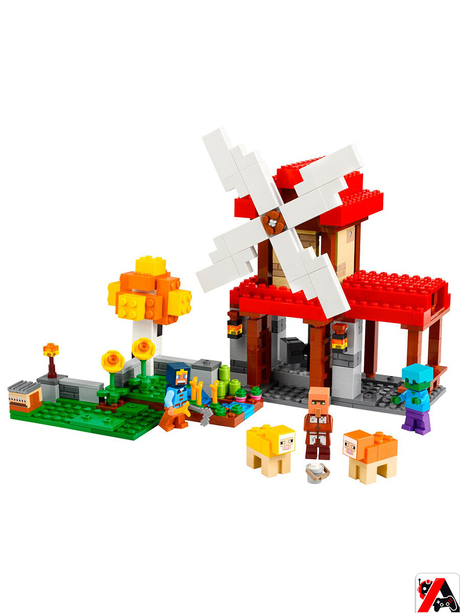 Конструктор Майнкрафт Ферма с ветряной мельницей — фото 1