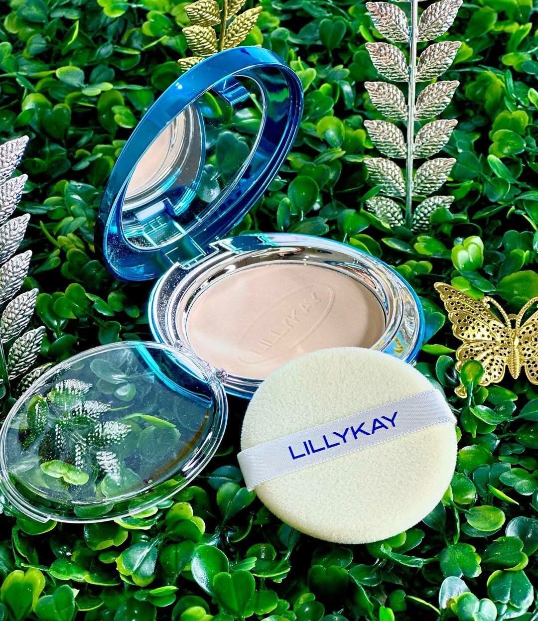 Пудра Lillykay "Collagen Essence Two Cake", SPF40, легкий уход за кожей — фото 1