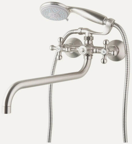 Изображение товара Смеситель для ванны Frap H19-5 F2619-5, латунный, поворотный излив, сатиновое покрытие