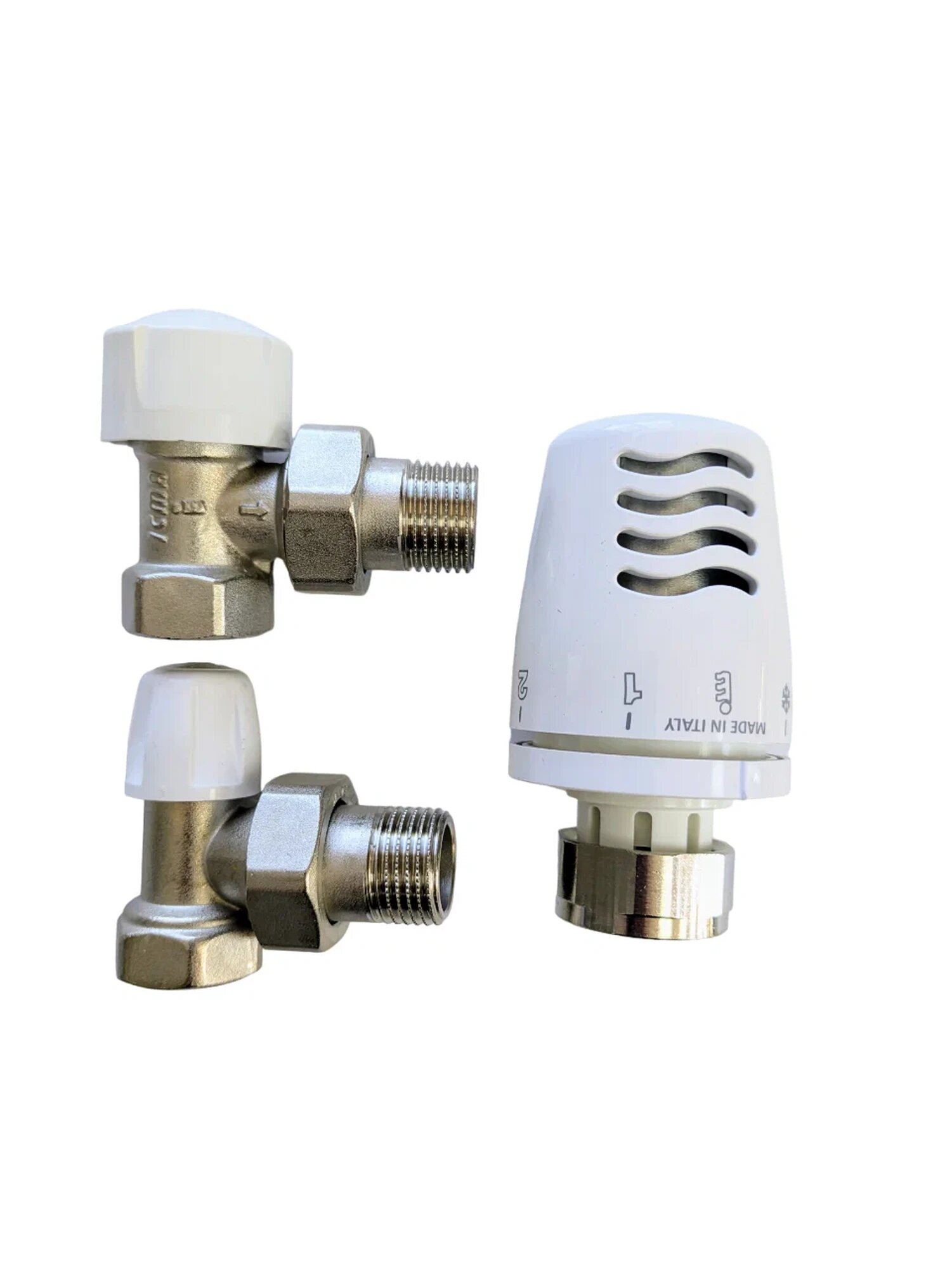 Термостатический комплект (угловой регулир запорн.)(ICMA Италия) KIT TERM. 1/2