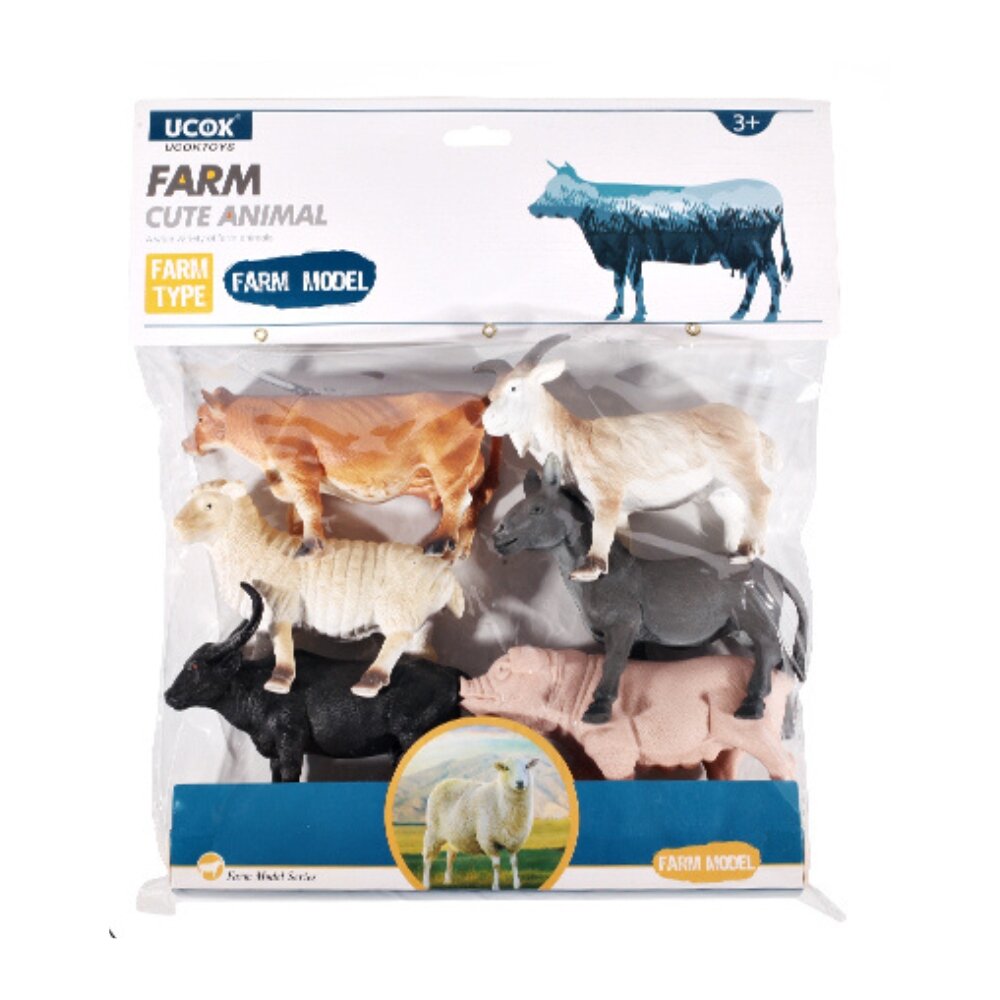 Набор животные фигурки лошадей Ucok - игрушки для детей. В наборе 6 штук