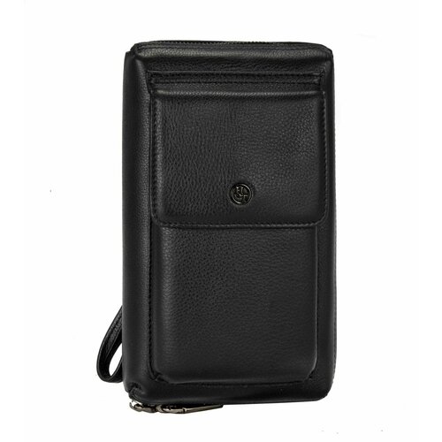 Сумка клатч , фактура зернистая, черный