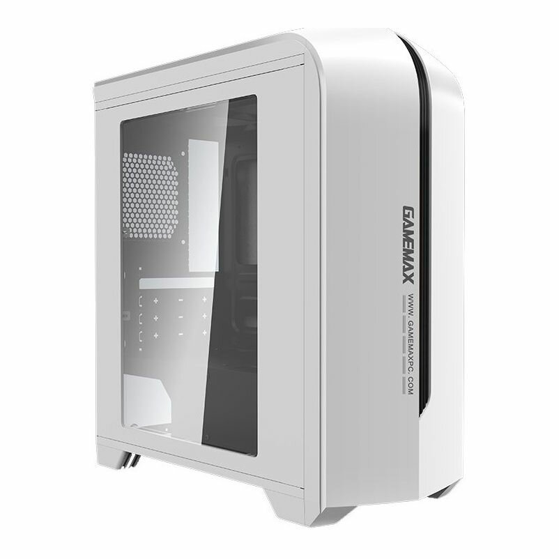 Корпус GameMax Компьютерный без блока питания mATX/ H601 mATX case, white, w/o PSU, w/1xUSB3.0+1xUSB2.0+HD-Audio, w/1x12mm FRGB fan (GMX-AF12X)