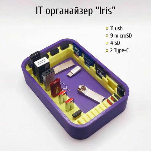 IT органайзер Iris для USB, SD и MicroSD-карт