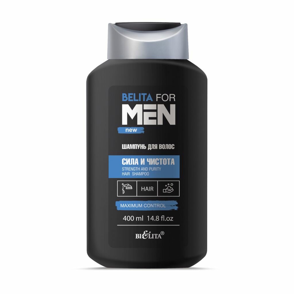 Белита Шампунь FOR MEN NEW для волос "Сила и чистота", 400 мл