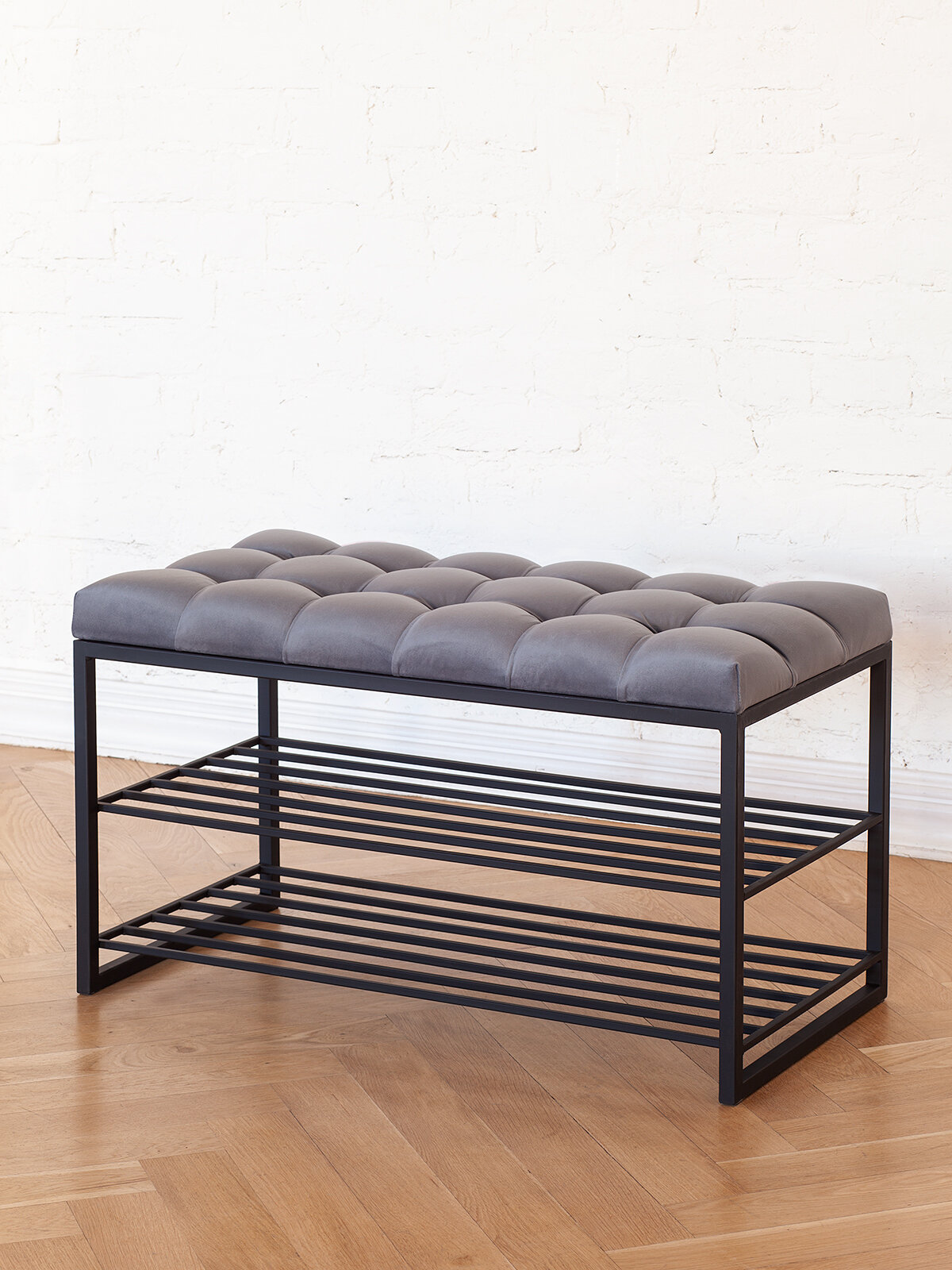 Обувница GARDA, черная, Mouse Grey, каретная стяжка