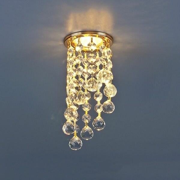 фото Встраиваемый светильник 205С золото хрусталь прозрачный