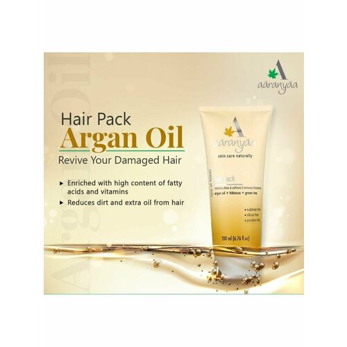 Маска для волос Aaranyaa hair pack argan oil+hibiscus+green tea, 200 мл