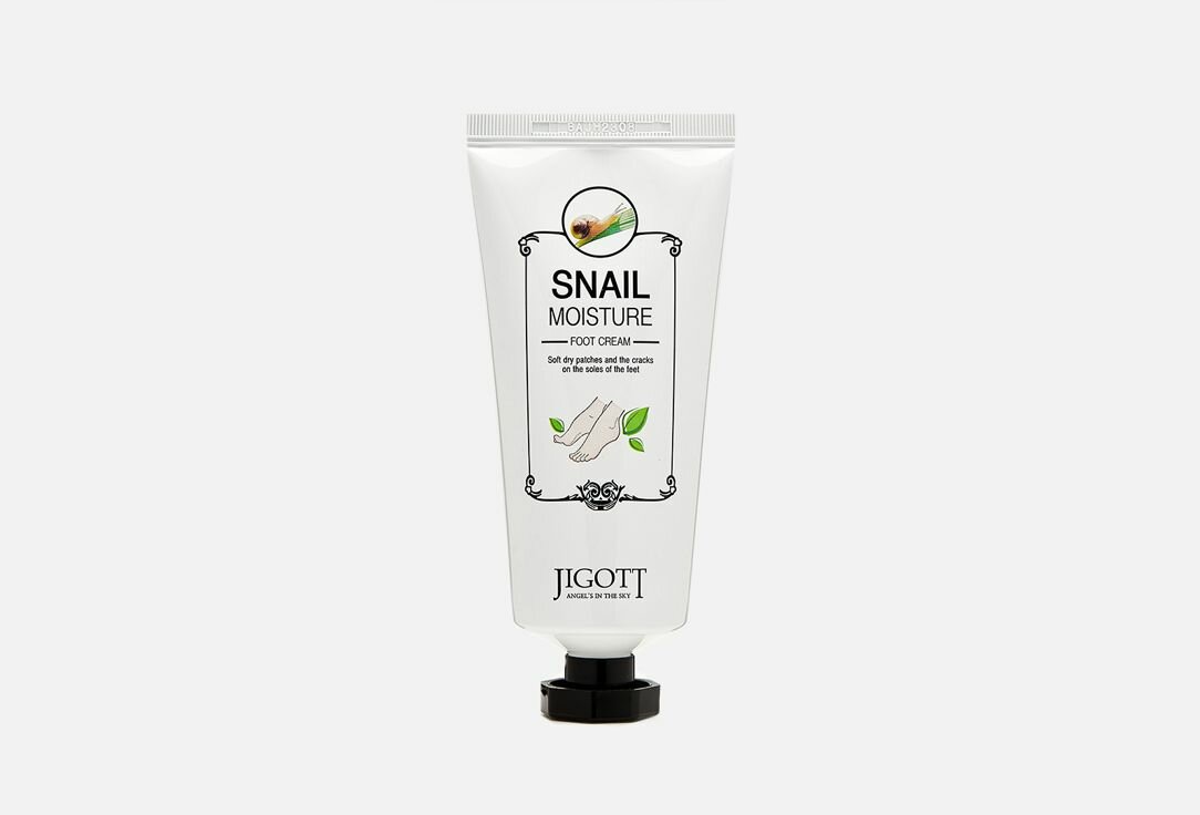 Крем для ног с муцином улитки JIGOTT SNAIL MOISTURE FOOT CREAM