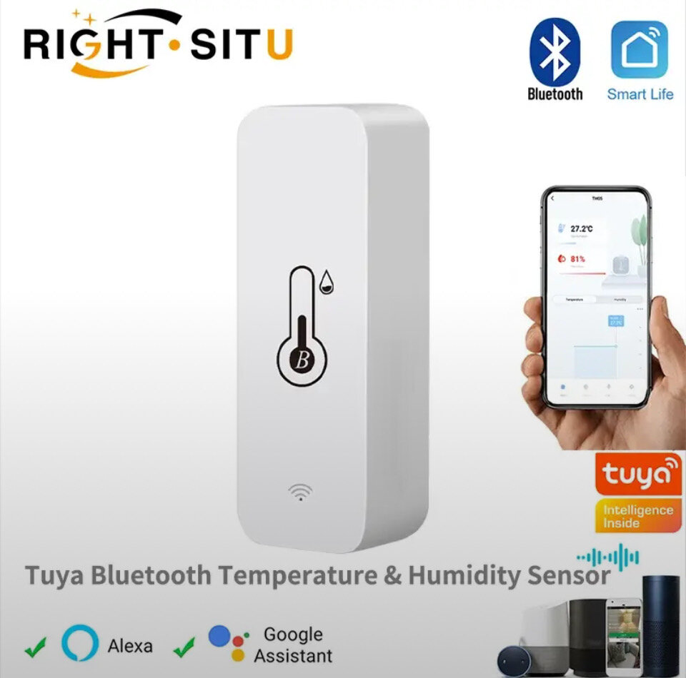 Умный ( не WiFi) датчик температуры и влажности Tuya ( блютуз) НЕ WiFi