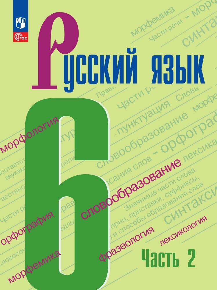 Русский язык. 6 класс. Учебник. Часть 2