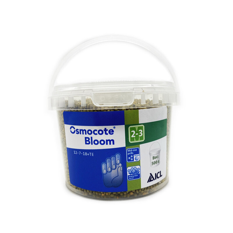Osmocote Bloom 2-3 мес 12-7-18+МЭ (Оригинал), (Заводская упаковка 500 г.)