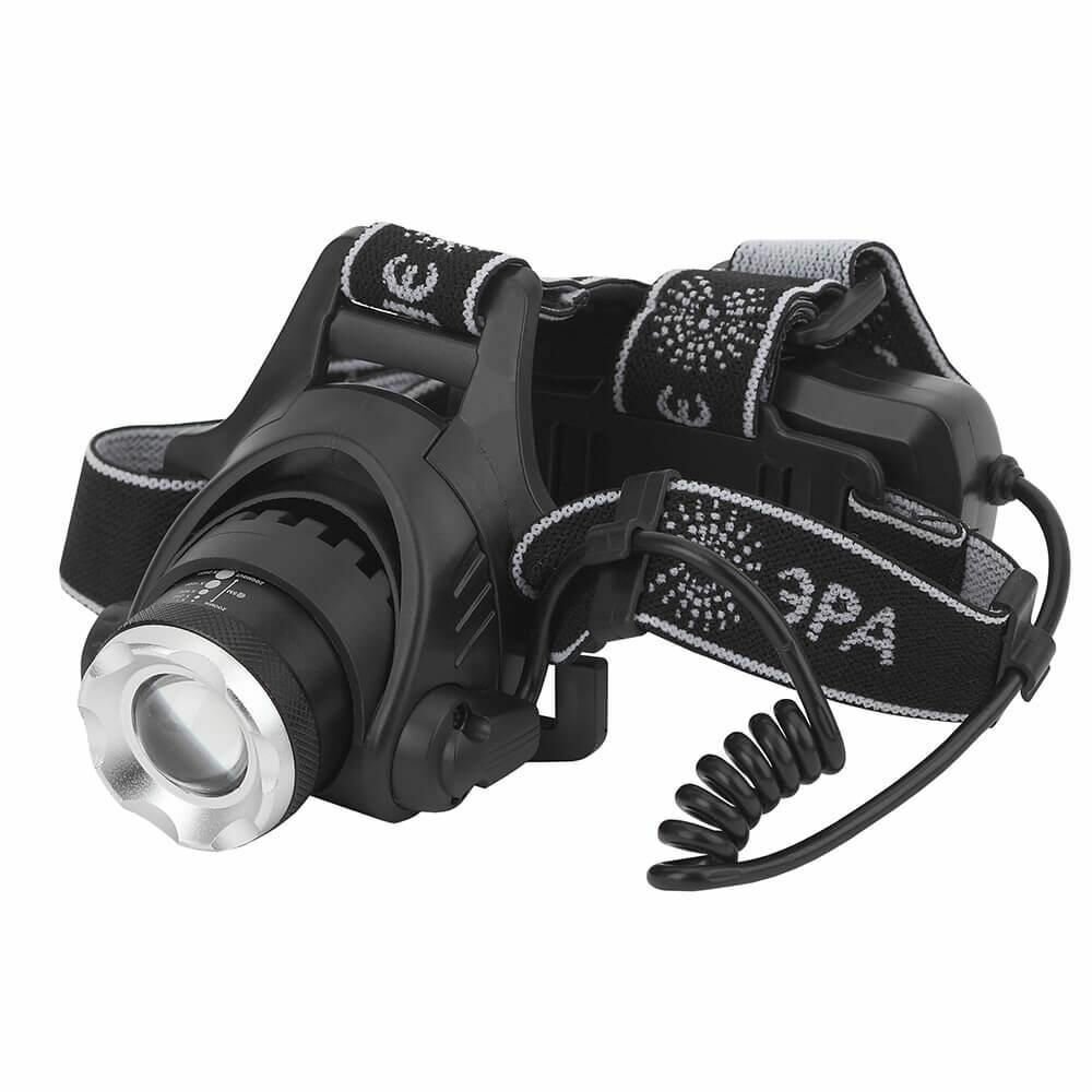 Фонарь аккумуляторный налобный GA-805 CREE 5Вт регулир. фокус литиевый аккум. 2.5А. ч алюм. USB пластик. (кор.) Эра Б0039625