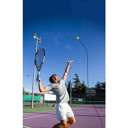 Тренажер для большого тенниса желтый для самостоятельных тренировок