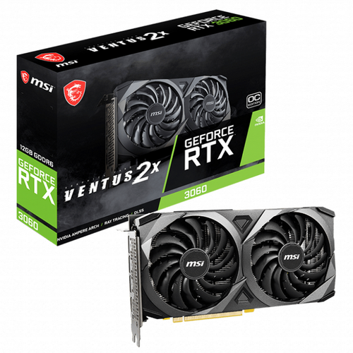 MSI Видеокарта MSI RTX3060 VENTUS 2X 12G OC 12GB GDDR6 192bit 3xDP HDMI RTL 10 793814 GeForce RTX 3060 3755000₽