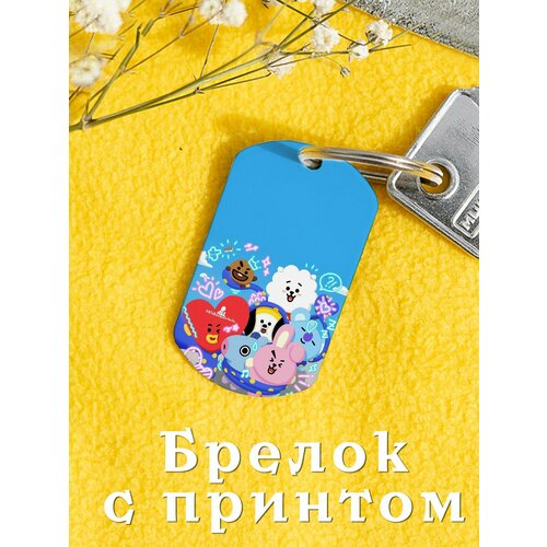 Брелок ZHENYA CLOUD kawaii bt21 аниме брелок для ключей кулон мини серии прозрачный акриловый пакет ключ двусторонний кулон