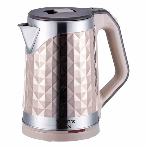 Чайник электрический Viconte 2 л 2200 вт закрытый нагревательный элемент корпус с двойными стенками нержавеющая сталь и пластик световой индикатор работы 254500₽