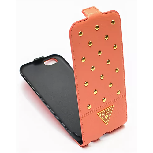 Чехол Guess Studded Flip для iPhone 6/6S Peach, цвет Персиковый (GUFLP6SAB)