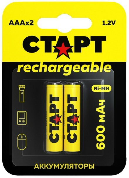 Аккумулятор старт (AAA, 600mAh, 2 шт.) (4610116221013)