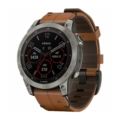 Умные часы Garmin Fenix 7 Sapphire Dual Power Chestnut Leather Band 010-02540-43 8799000₽