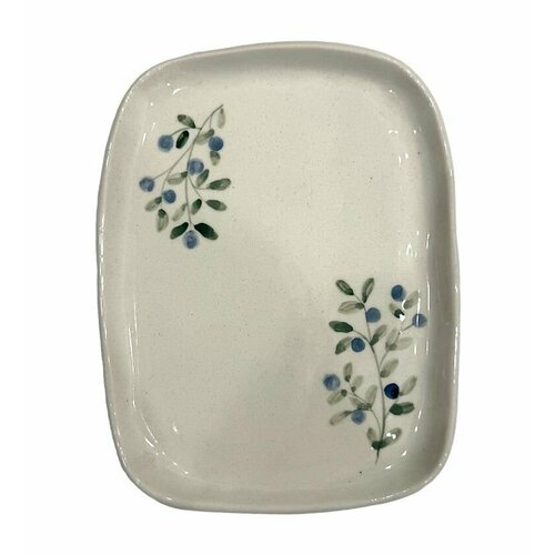 Блюдце квадратное ручной работы Черника керамика 185 см 2886₽