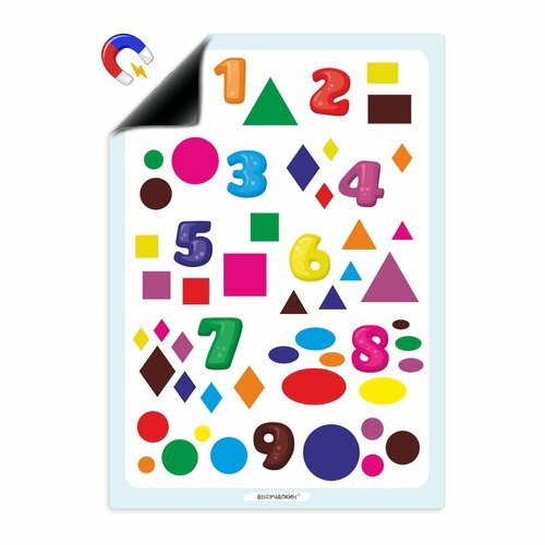 Магнитный помощник Выручалкин. Цифры и фигуры (магнит, А4)