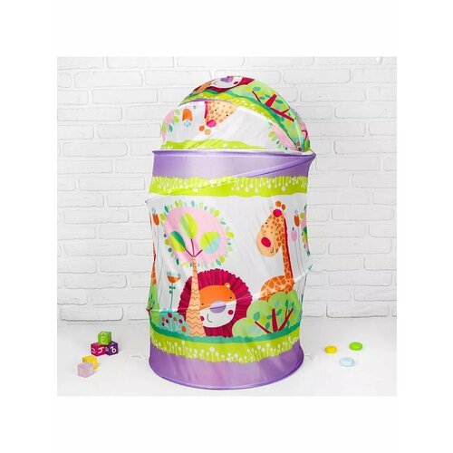 Корзина для игрушек на липучке большая 