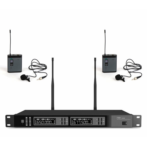 FBW A2D-PRESENTER радиосистема комплект из диверситивного приёмника A220R и двух передатчиков A100BT с петличным микрофоном 512-562МГц FM-модуляция 2604000₽